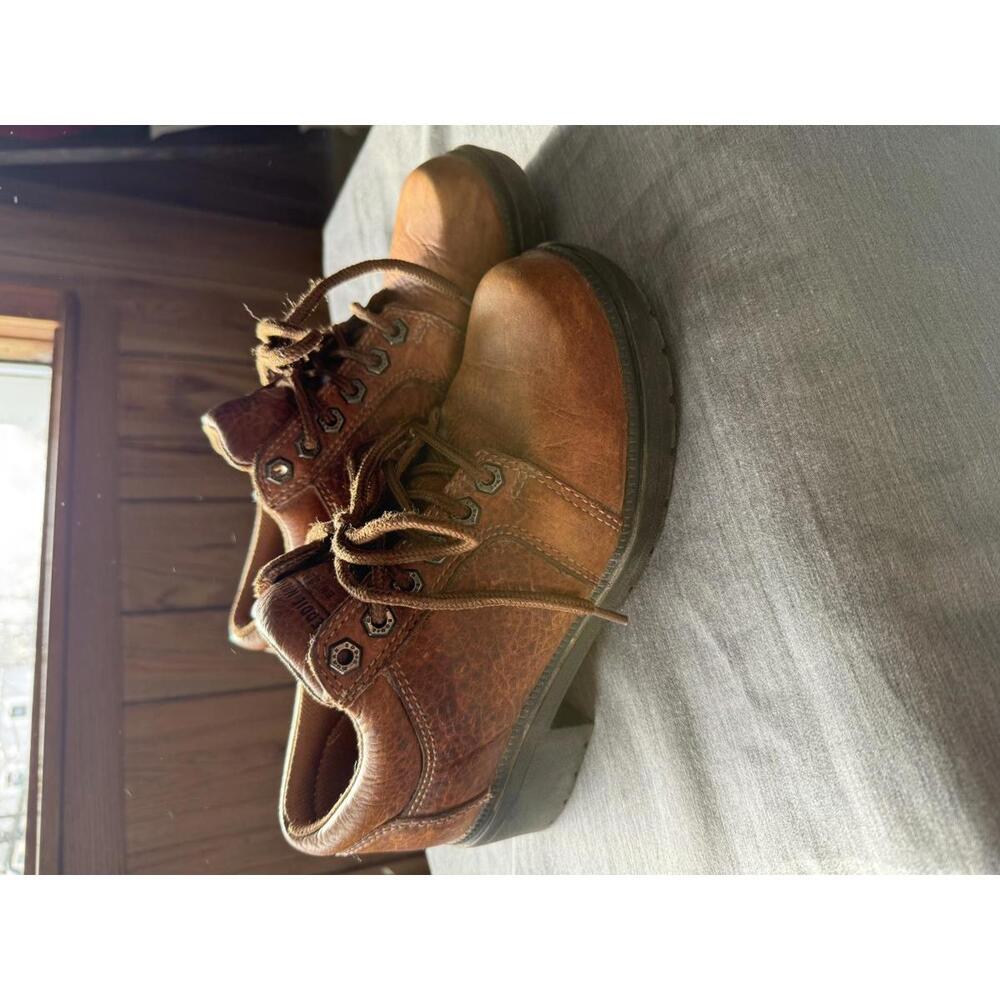 Eddie Moran Womens Size 8 Brown Leather EM221 Vintage Shoes Lace Up Y2K